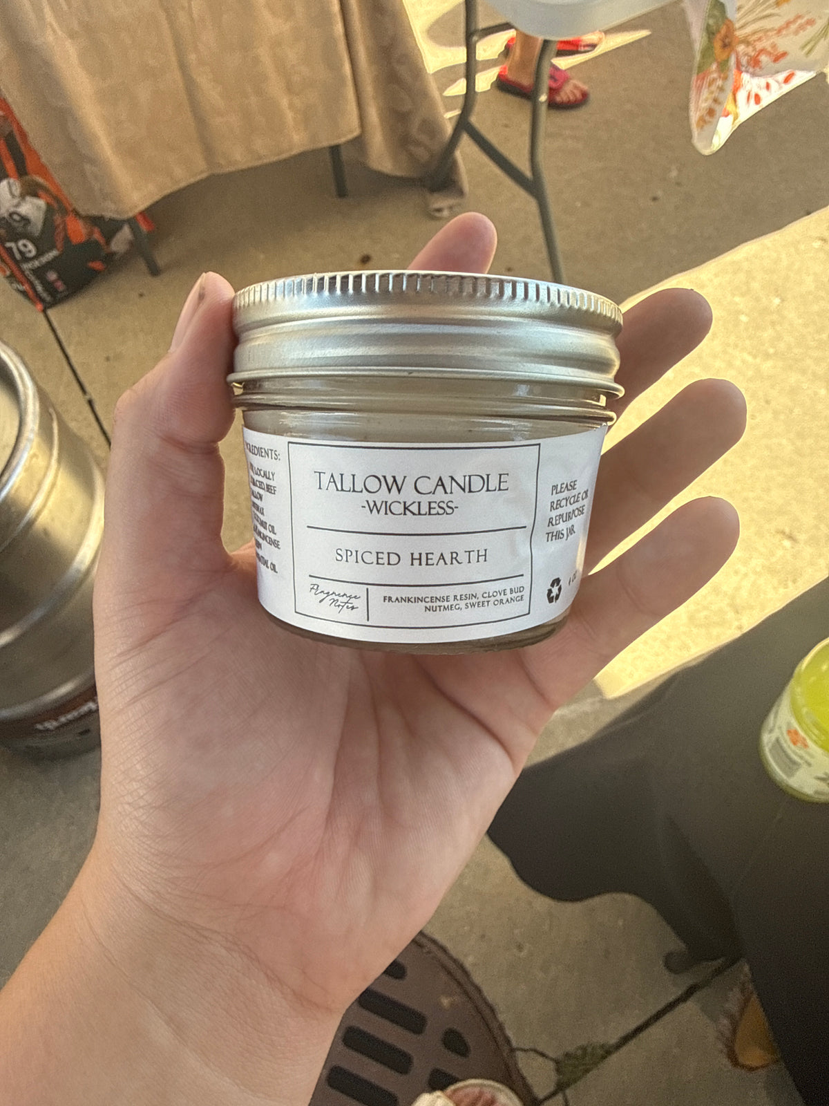 Wickless Candle - Spiced Hearth